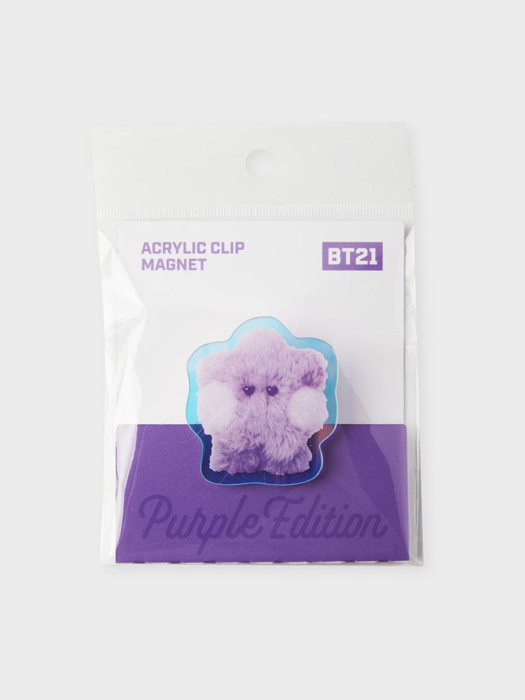 BT21 SHOOKY minini ACRYLIC MAGNETIC CLIP PURPLE OF WISH EDITION