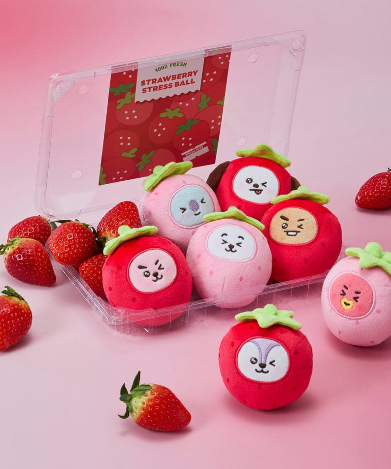 BT21 Strawberry Party Stress Ball Doll