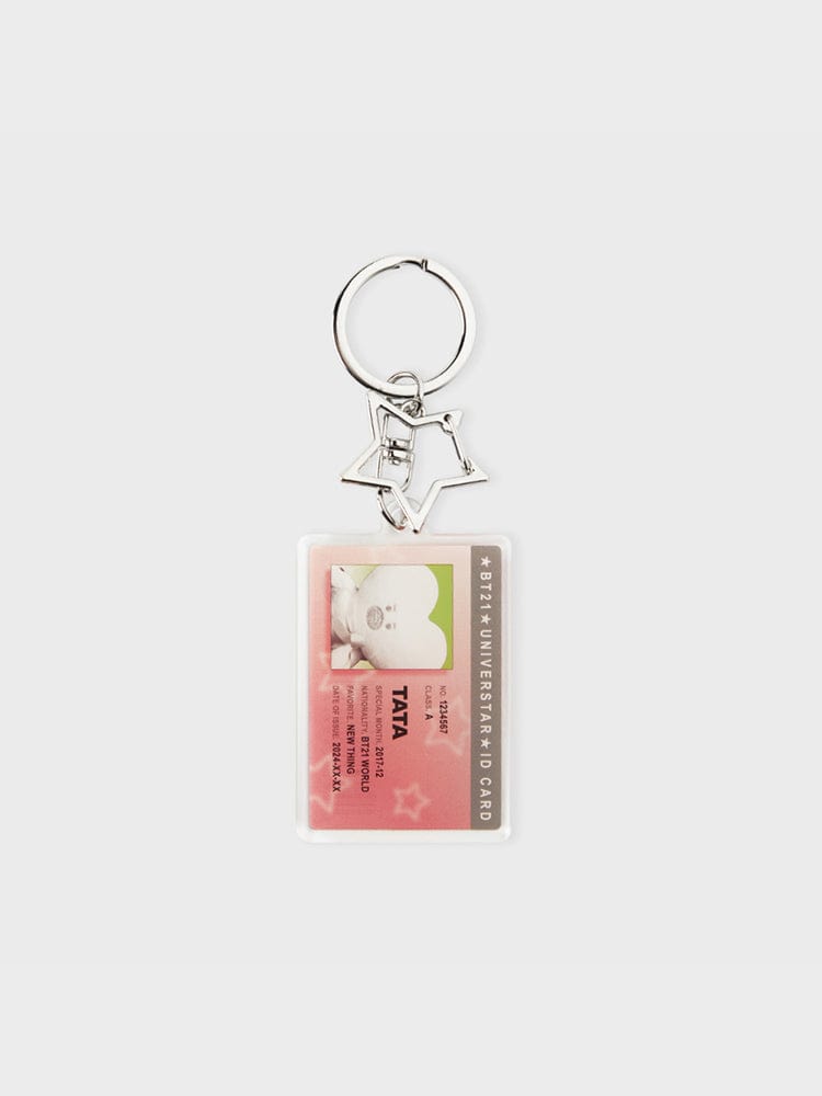 BT21 Tata Id Card Acrylic Keyring Silver Edition