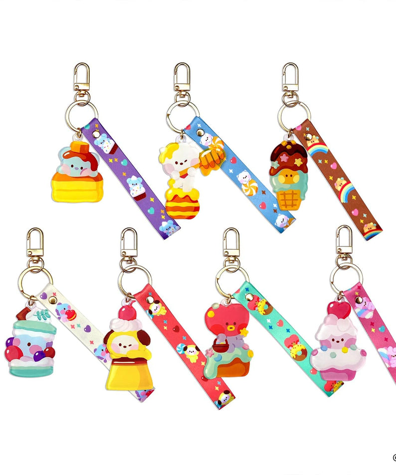BT21 minini ACRYLIC STRAP KEYRING