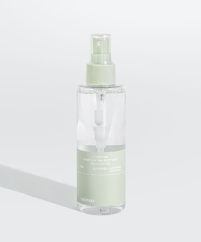 CELIMAX Ji Woo Gae Heartleaf BHA Body Mist 150ml product bottle on white background