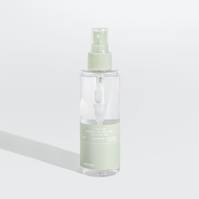 CELIMAX Ji Woo Gae Heartleaf BHA Body Mist 150ml product bottle on white background