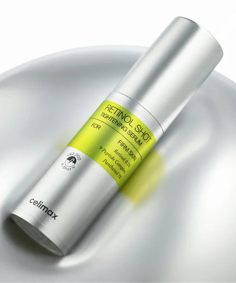 CELIMAX Retinol Shot Tightening Serum 30ml bottle on white background