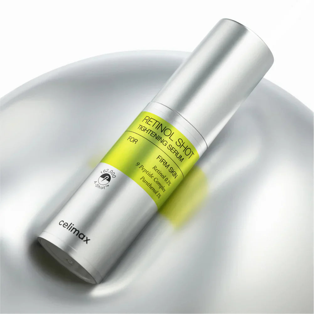 CELIMAX Retinol Shot Tightening Serum 30ml bottle on white background
