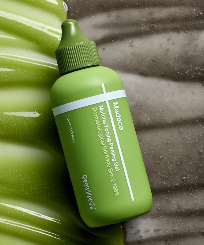 CENTELLIAN 24 Madeca Matcha Toning Peeling Gel 150ml on textured surface