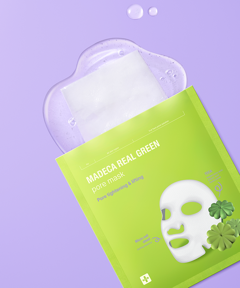 Centellian 24 Madeca Real Green Pore Mask Pack 10 Sheets