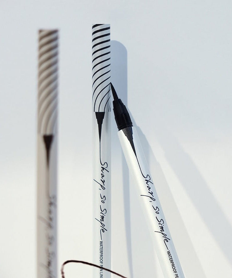 CLIO Sharp, So Simple Waterproof Pen Liner displayed with precise tip and design.