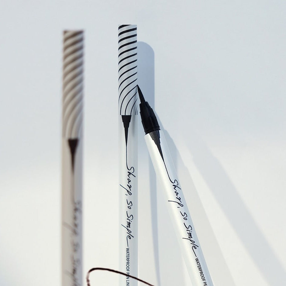 CLIO Sharp, So Simple Waterproof Pen Liner displayed with precise tip and design.