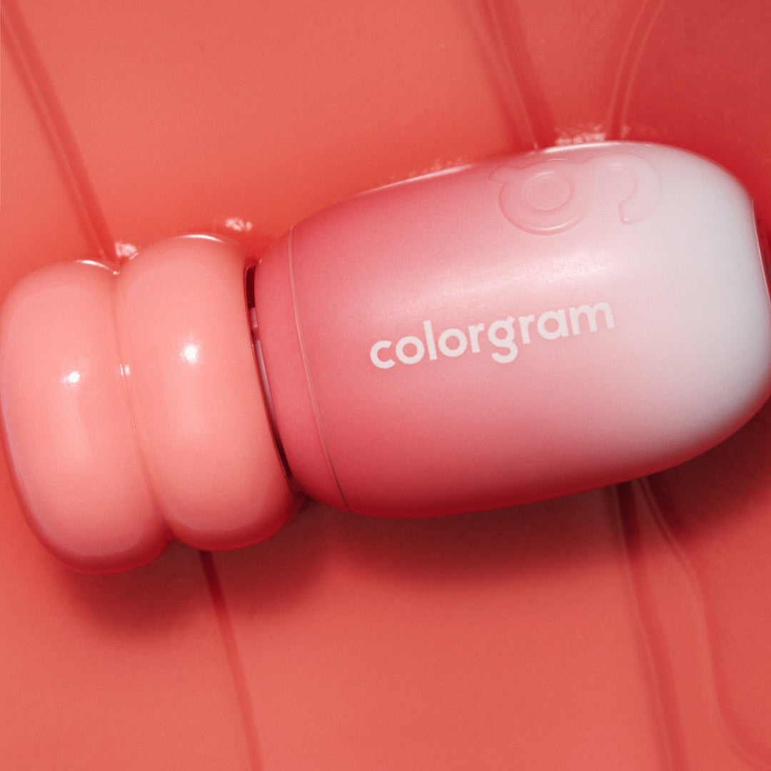 COLORGRAM Juicy Jam Blur Tint 5g in pink shade, showcasing smooth and vibrant lip tint packaging.