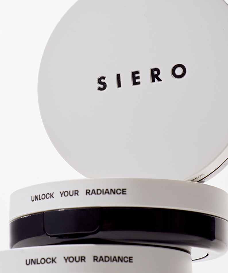 COSIERO Coco Aqua Black Cushion compact with branding visible, highlighting elegant design.