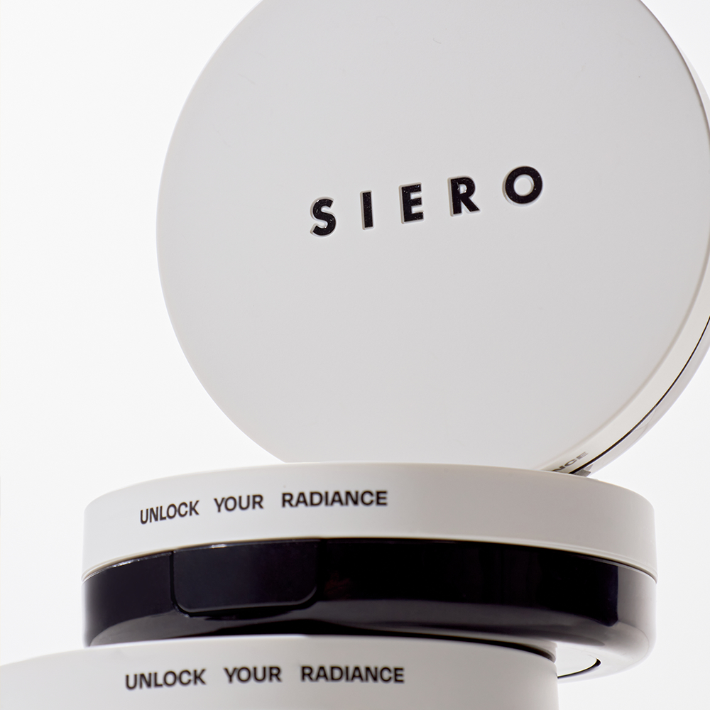 COSIERO Coco Aqua Black Cushion compact with branding visible, highlighting elegant design.
