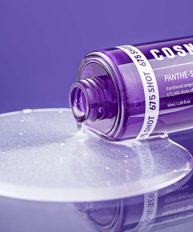 COSNORI Panthe-Shot 675 50ml bottle with liquid on purple background