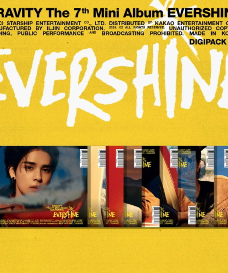 CRAVITY - 7th Album [EVERSHINE] (DIGIPACK ver.) (Set of 9) - | Kool Seoul - Buy Kpop Albums Online