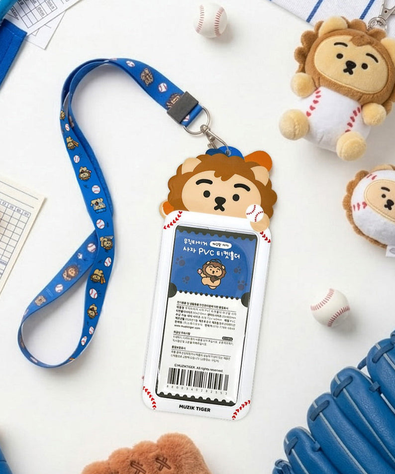 Muzik Tiger Lion Pvc Ticket Holder