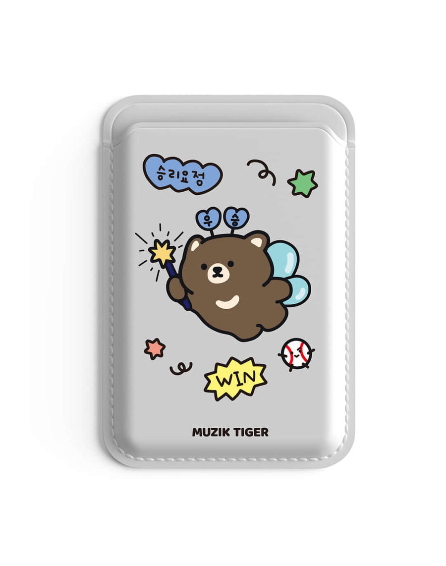 Muzik Tiger Baseball Stadium Ddunggomi Magsafe Leather Card Wallet 4 Types
