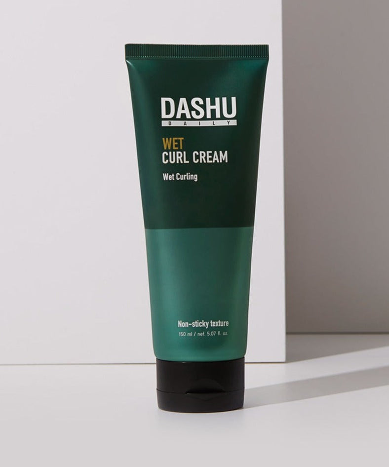 DASHU Wet Curl Cream 150ml by Gentleman Korea — men's wet styling cream for defined curls, non-sticky finish, 150ml