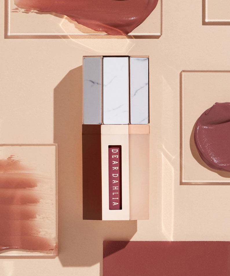 DEAR DAHLIA Velvet Lip Mouse in stylish packaging with color swatches