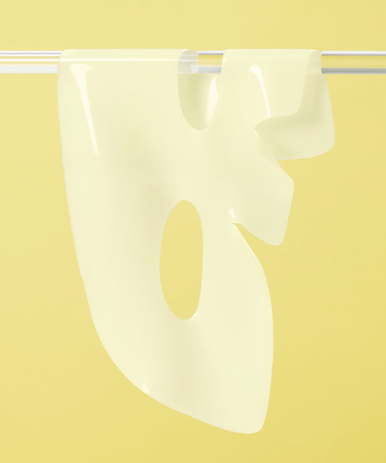 DEWYTREE AC Deep Skin Clarity Collagen Gel Mask displayed on a yellow background to show texture