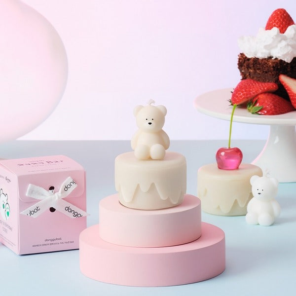 DONGGUBAT Vegan Chkchk Bar Mildly Acide All-In -One Bar displayed with cute soap bear and dessert style setup.