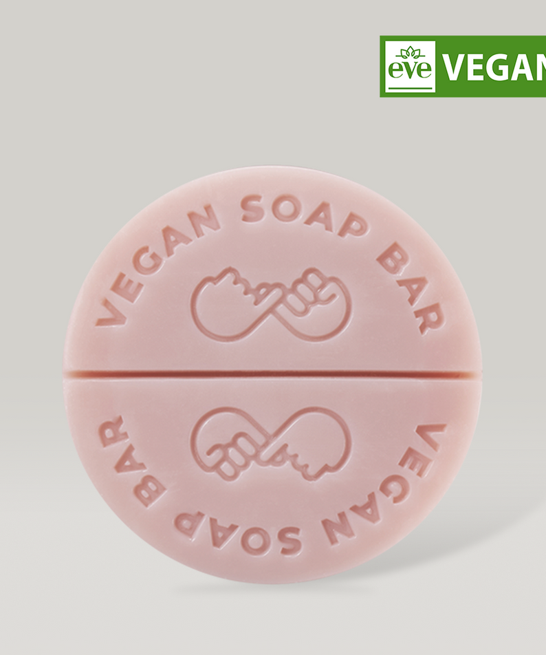 DONGGUBAT Vegan Shampoo Bar Dongbaek in eco-friendly packaging, promoting sustainable hair care with a fresh floral scent.