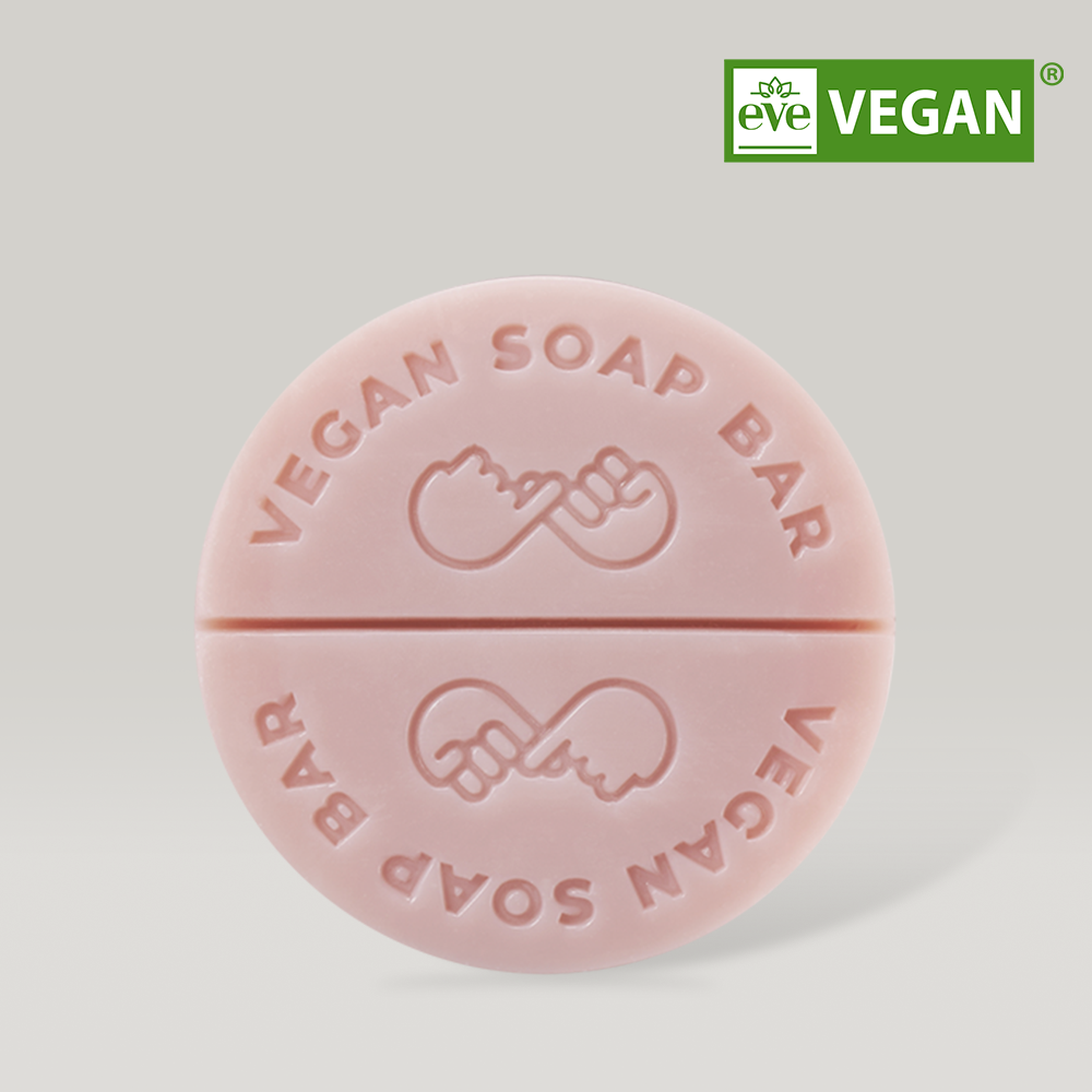 DONGGUBAT Vegan Shampoo Bar Dongbaek in eco-friendly packaging, promoting sustainable hair care with a fresh floral scent.