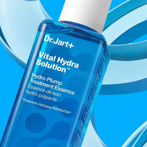DR. JART+ Vital Hydra Solution Hydro Plump Treatment Essence 150ml bottle with blue background