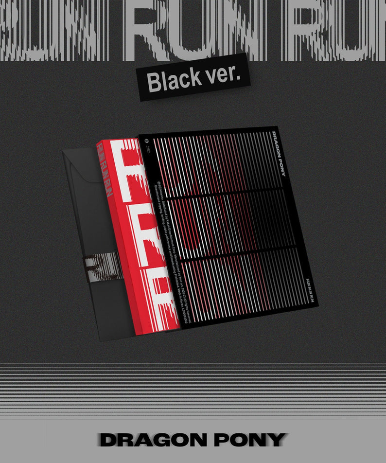 DRAGON PONY - [RUN RUN RUN] (BLACK VER.) - Kpop Album | Kool Seoul - Buy Kpop Albums Online