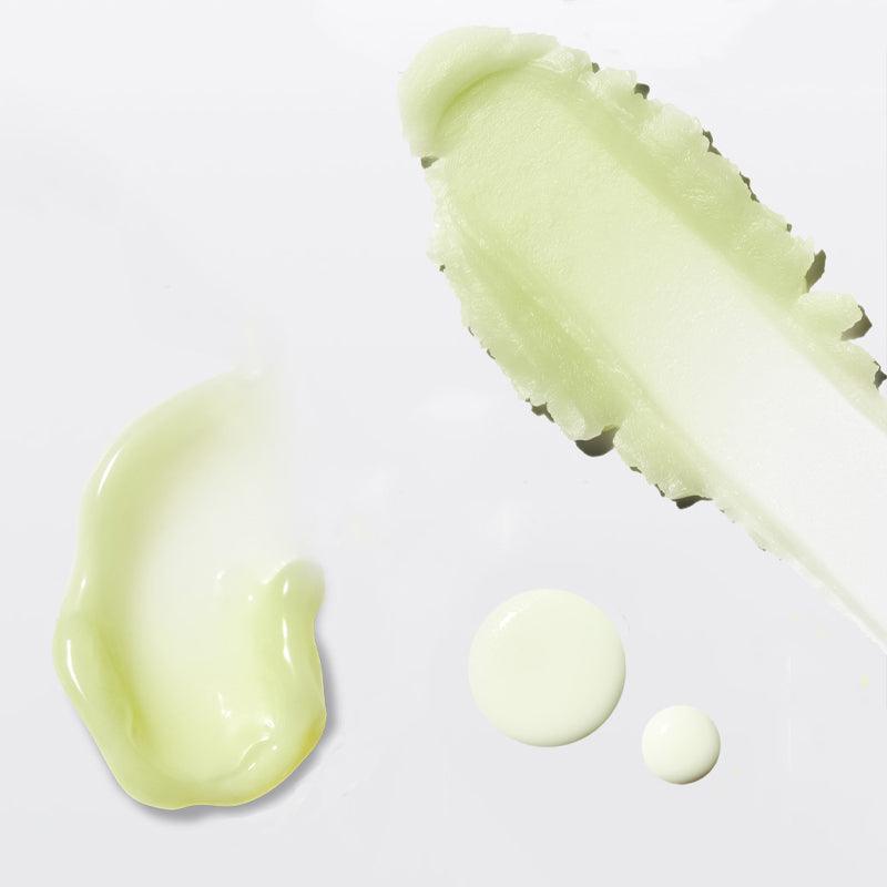 Texture of DR.G Green Deep Pore Cleansing Balm showing creamy consistency on a white background