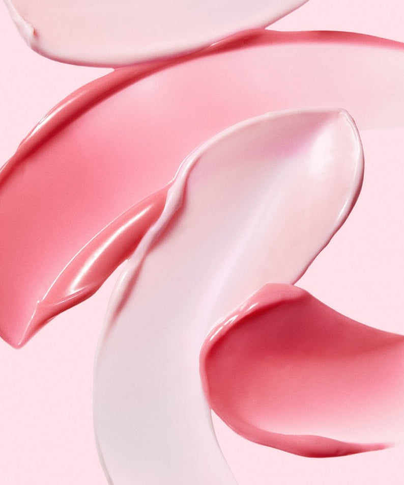DR.JART+ Vital Hydra Solutionâ„¢ Hydrating Lip Mask texture with pink and glossy swirls