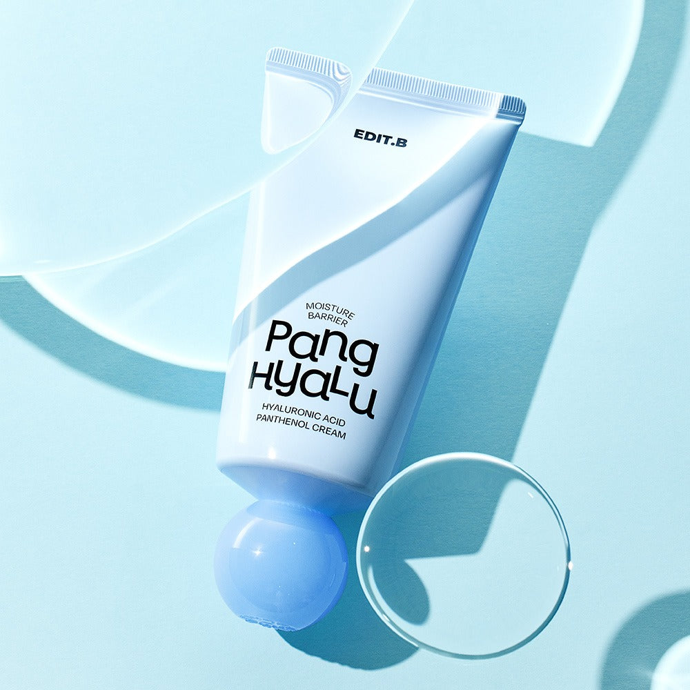 EDIT.B Moisture Barrier Pang Hyaluronic Acid Pathenol Cream 100ml product image on blue background