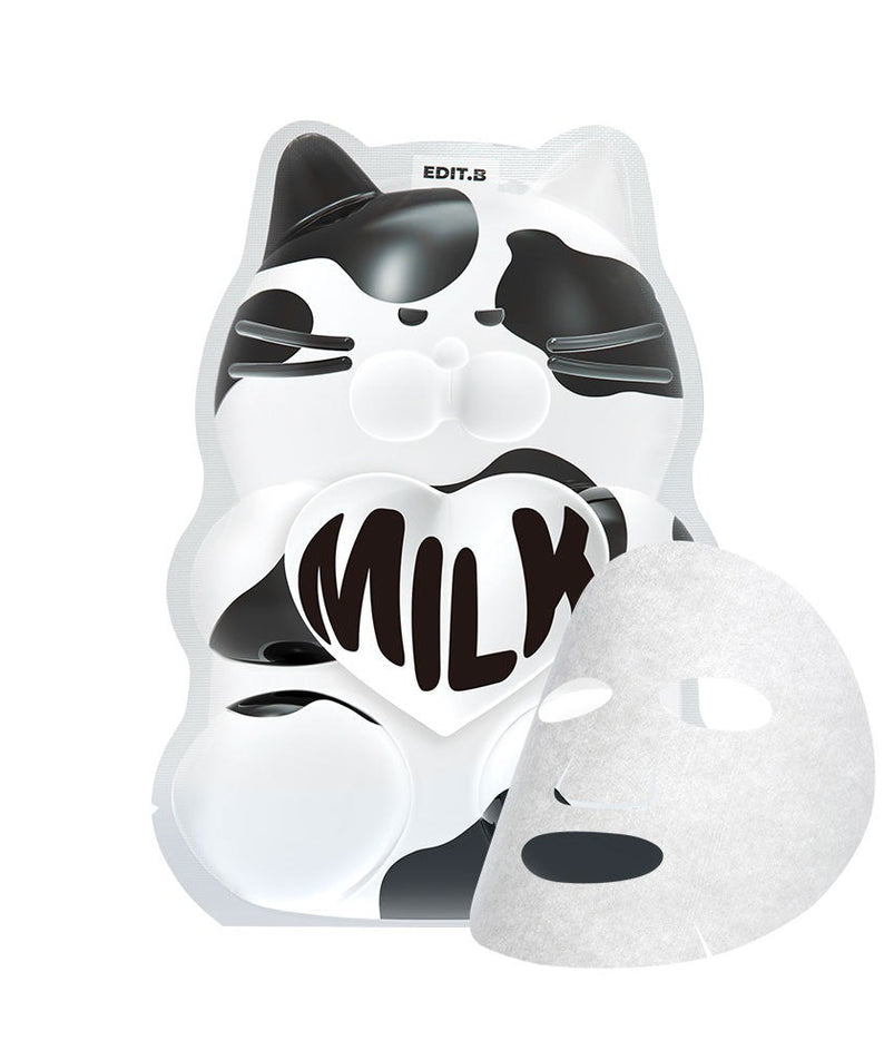 EDIT.B Waterfull Gumi Mask Milk package featuring a playful design with a hydrogel mask sheet for skin hydration and nourishment.