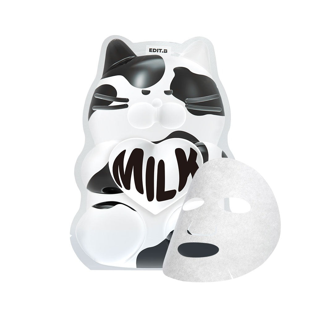 EDIT.B Waterfull Gumi Mask Milk package featuring a playful design with a hydrogel mask sheet for skin hydration and nourishment.
