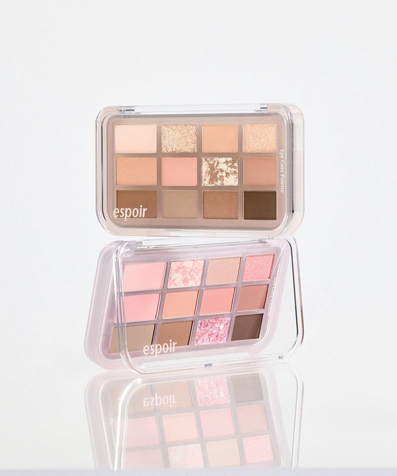 ESPOIR Eye Core Palette featuring a variety of eyeshadow shades for versatile looks, suitable for daily makeup and special occasions.