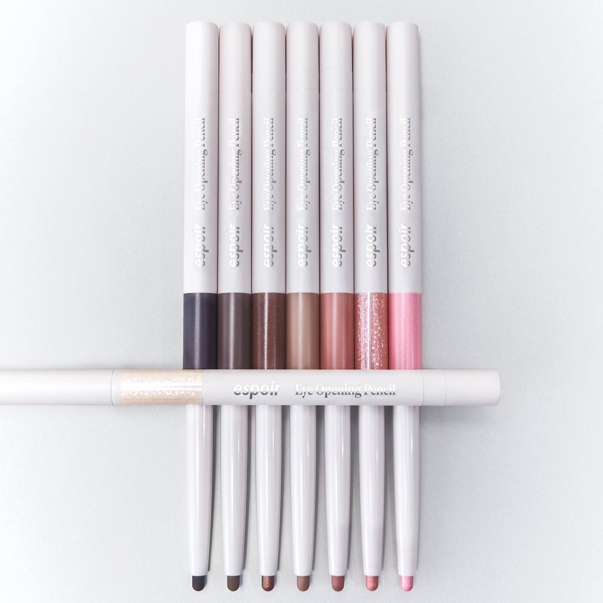 ESPOIR Eye opening pencil in assorted shades, beauty makeup product.