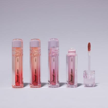 ETUDE Over Glowy Tint #NotBadCollection lip glosses in various shades with open applicator