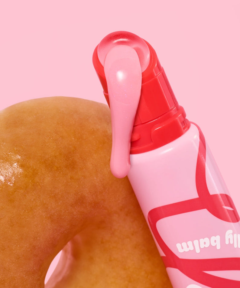 ETUDE Sugar Coloring Jelly Balm 9g with donut background on pink surface