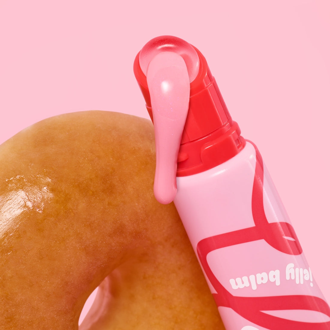 ETUDE Sugar Coloring Jelly Balm 9g with donut background on pink surface