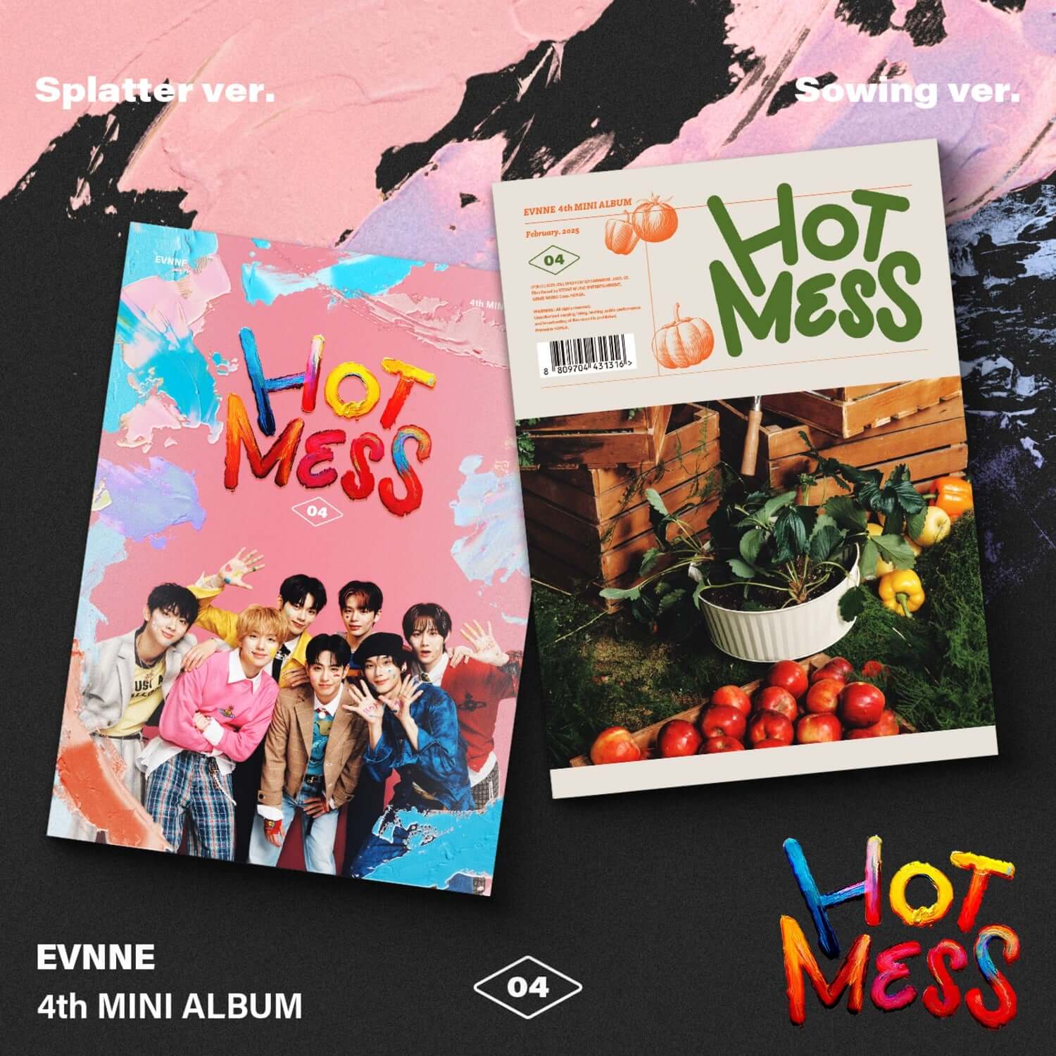 EVNNE - [HOT MESS] (Splatter Ver. / Sowing Ver.)(Set of 2) - | Kool Seoul - Buy Kpop Albums Online