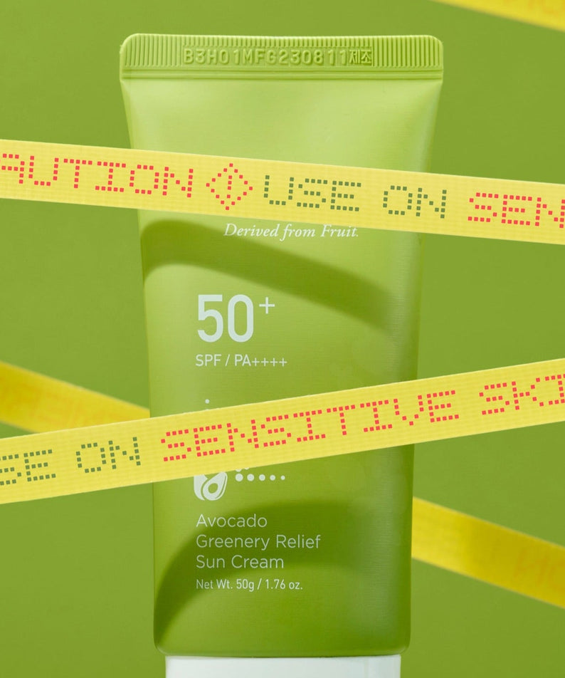 FRUDIA Avocado Greenery Relief Sun Cream 50g for sensitive skin protection, SPF 50, skincare essentials
