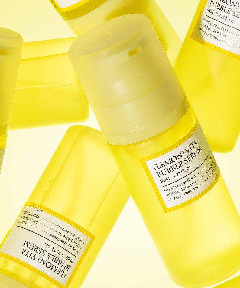 FULLY Lemon Vita Bubble Serum 95ml bottles on display