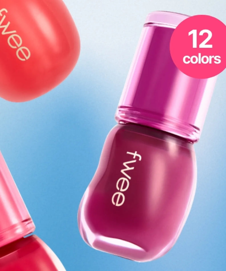 FWEE 3D Voluming Gloss in vibrant colors, showcasing a variety of 12 shades.