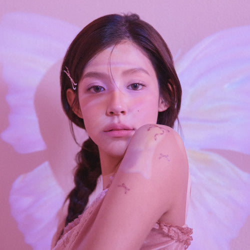Young woman with pink tones and floral backdrop, promoting FWEE Pink Obsession Stay Fit Tint.