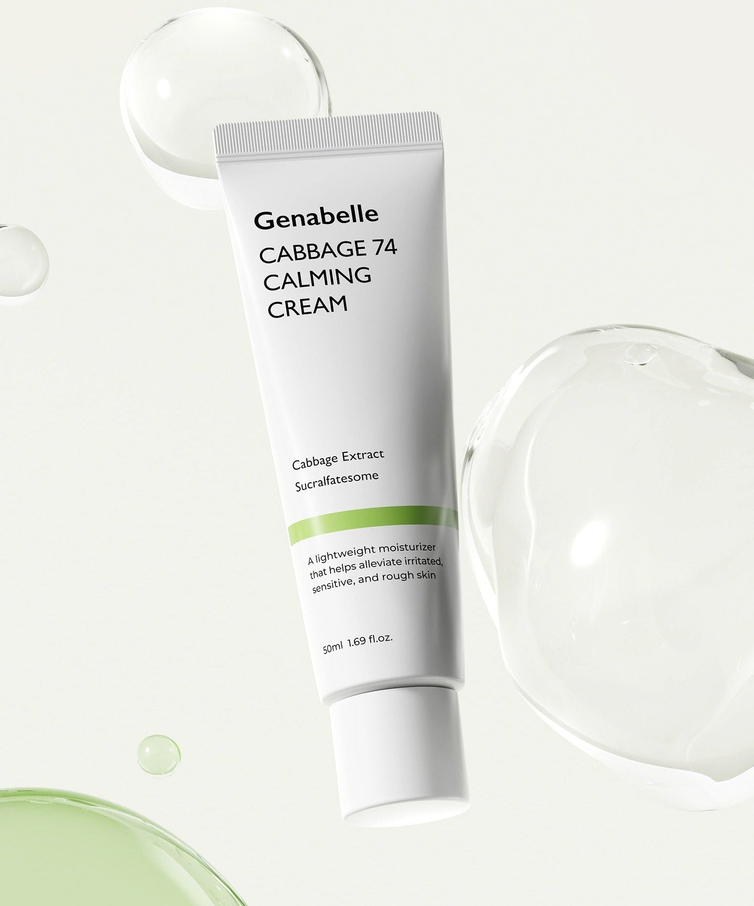 GENABELLE Cabbage 74 Calming Cream 50ml tube on a clean background