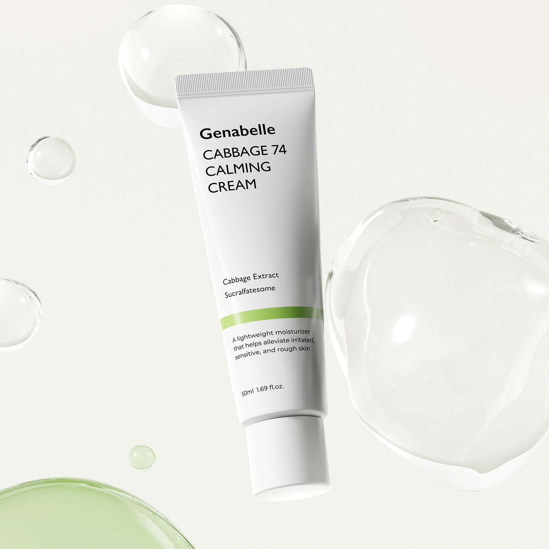 GENABELLE Cabbage 74 Calming Cream 50ml tube on a clean background