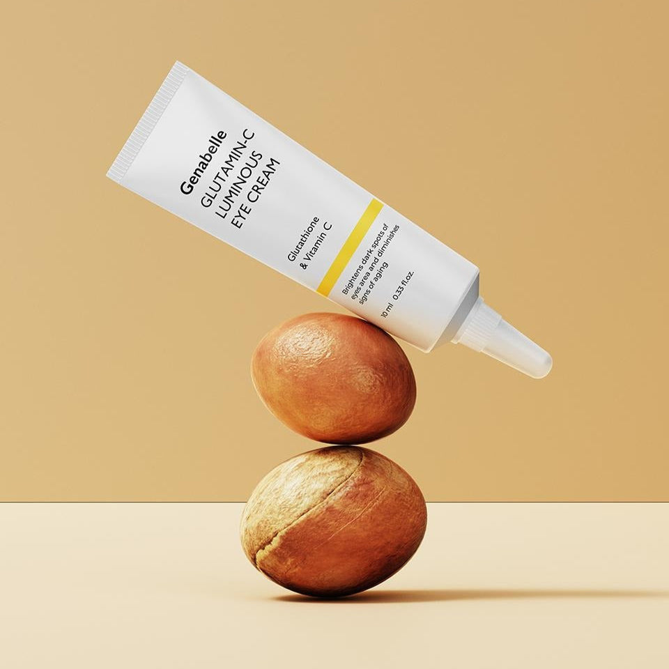glutathione and vitamin c for eyes GENABELLE Glutamin-C Luminous Eye Cream Peptide therapy is now