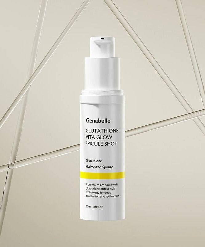GENABELLE Glutathione Vita Glow Spicule Shot 30ml bottle on abstract background