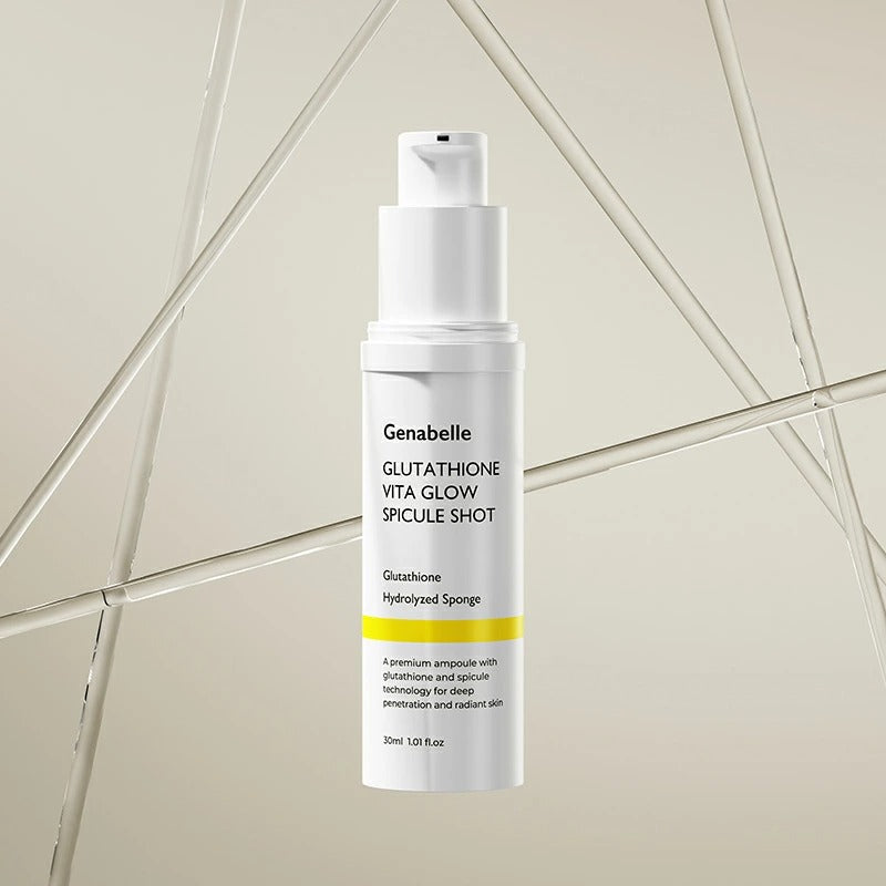 GENABELLE Glutathione Vita Glow Spicule Shot 30ml bottle on abstract background