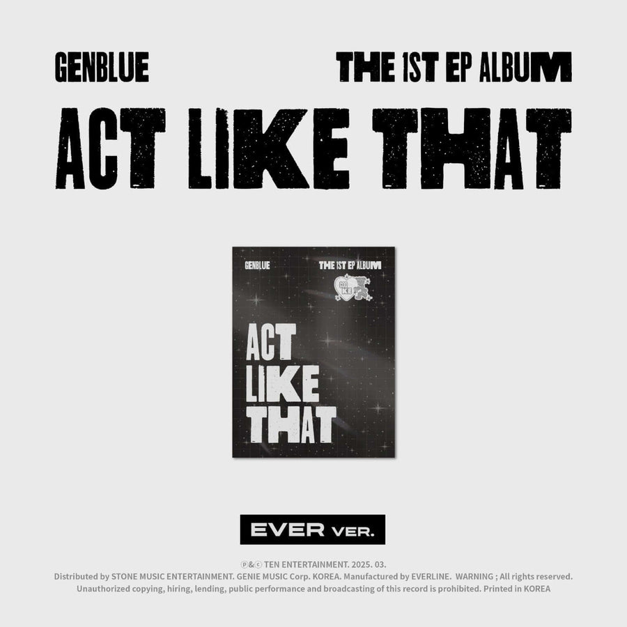 Genblue - 1st Ep Album [Act Like That] (Ever Music Ver.) - Kpop Album