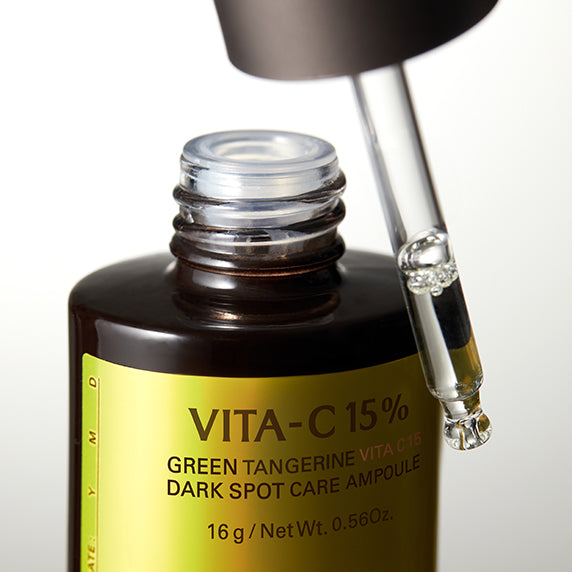 GOODAL Green Tangerine Vita C 15 Spot Care Ampoule 16g with dropper for skincare