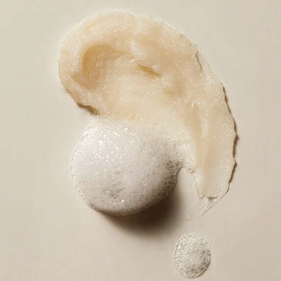 Texture of GOODAL Vegan Rice Milk Pack Cleanser with foam detail